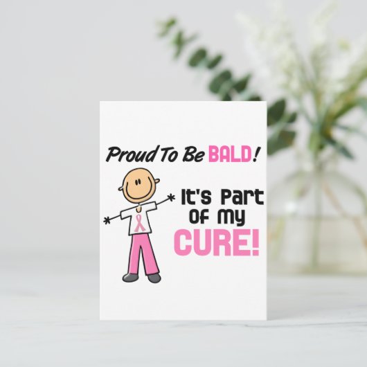 はげ誇りを持ったの乳がんが出る ポストカード (スタンド正面)