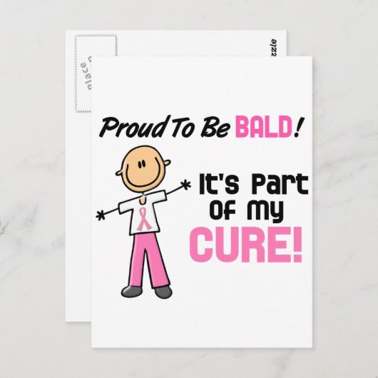 はげ誇りを持ったの乳がんが出る ポストカード (正面/裏面)