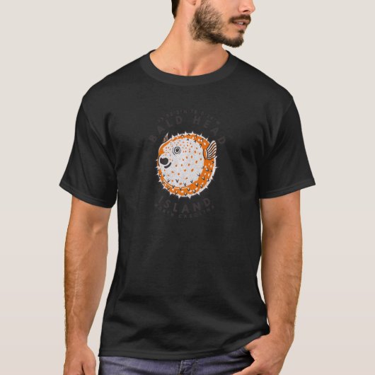 はげ頭の島Nc風化風化魚 Tシャツ (正面)