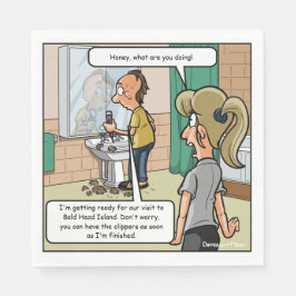 はげ頭アイランドおもしろいパーティーナプキン スタンダードランチョンナプキン