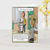 はげ頭アイランドおもしろい誕生日カード カード (黄色い花)