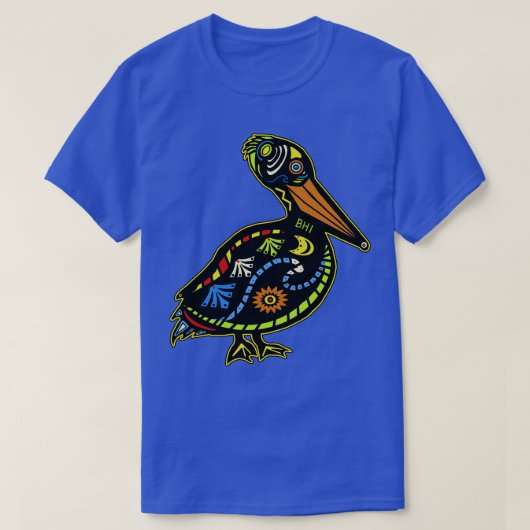 はげ頭アイランドペリカン Tシャツ (デザイン正面)