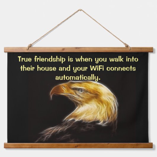 はげ鷲の強さ 吊り下げ型タペストリー (正面)