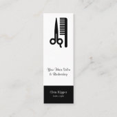 はさみおよび櫛の毛ビジネス スキニー名刺 (正面)