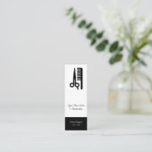 はさみおよび櫛の毛ビジネス スキニー名刺 (スタンド正面)