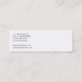 はさみおよび櫛の毛ビジネス スキニー名刺 (裏面)