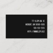 はさみおよび櫛の毛ビジネス 名刺 (裏面)