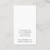 はさみおよび櫛の毛ビジネス 名刺 (裏面)