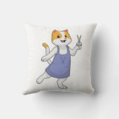 はさみで美容師の猫 クッション (裏面)