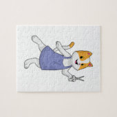 はさみで美容師の猫 ジグソーパズル (横)