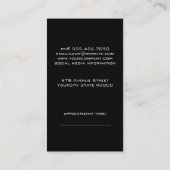 はさみとヘアピン 予約カード (裏面)