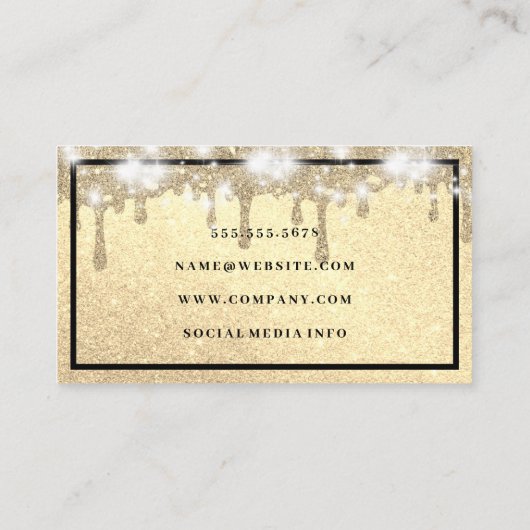 はさみと櫛 |グリッターとスパークル 名刺 (裏面)