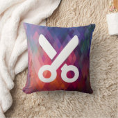 はさみのピクトグラムを切って下さい クッション (ブランケット)