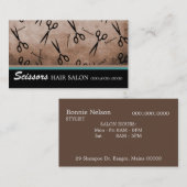 はさみのヘアーサロンの名刺 名刺 (正面/裏面)