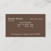 はさみのヘアーサロンの名刺 名刺 (裏面)