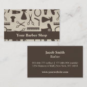 はさみの毛の切口はパターン理髪店に用具を使います 名刺 (正面/裏面)