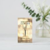 はさみアイコン |金ゴールドボケ 名刺 (スタンド正面)