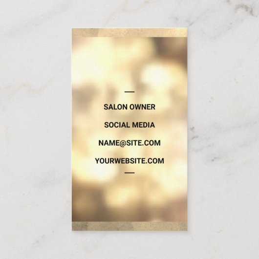 はさみアイコン |金ゴールドボケ 名刺 (裏面)