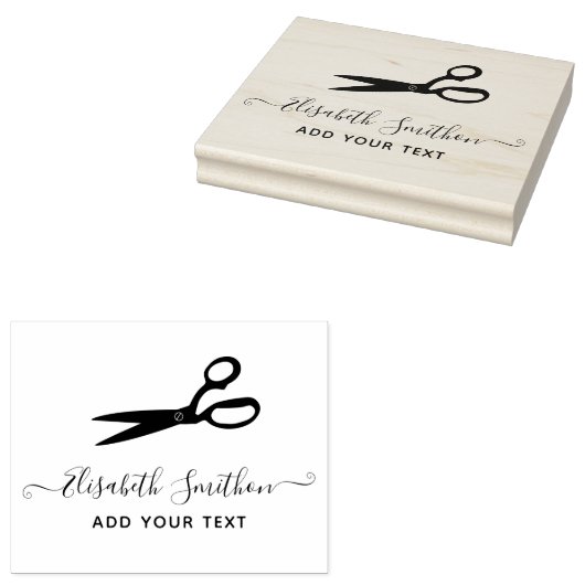 はさみエレガント美容用個人文房具 ラバースタンプ (押印)