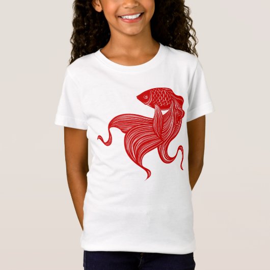 はさみカットの女の子のベビードールのTシャツ Tシャツ (正面)