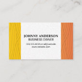 はさみコームのロゴ | アールモダント織りパターン 予約カード (裏面)