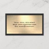 はさみコームのロゴ |メタリック金ゴールドの背景 名刺 (裏面)