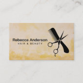 はさみコームのロゴ | 美容師アプト 予約カード (正面)