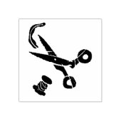 はさみシザークラフト文房具木工芸切手 ラバースタンプ (インプリント)