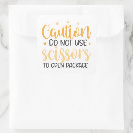 はさみシールを使わない スクエアシール (バッグ)