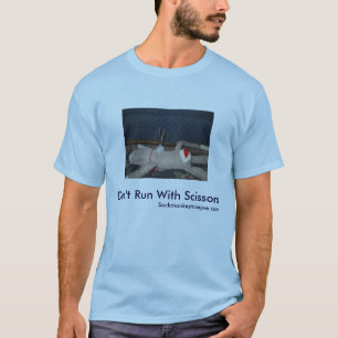 はさみジョーのソックス猿と走らないで下さい Tシャツ