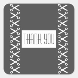 はさみスタイリッシュ美容師テーラーサンキュー スクエアシール