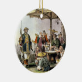 はさみチャンの軍の場所の米の販売人 セラミックオーナメント (右)