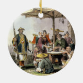 はさみチャンの軍の場所の米の販売人 セラミックオーナメント (裏面)