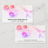 はさみテカラフループ糸のシームストレス 名刺 (正面/裏面)