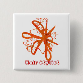 はさみヘアサロンHairStylist 缶バッジ