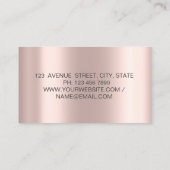 はさみモダンシルバーグリッタードリップバラ金ゴールド 名刺 (裏面)