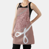 はさみモダン美容師ピンク エプロン (インサイチュ)