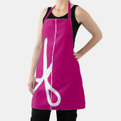 はさみモダン美容師ラズベリーピンク エプロン (インサイチュ)