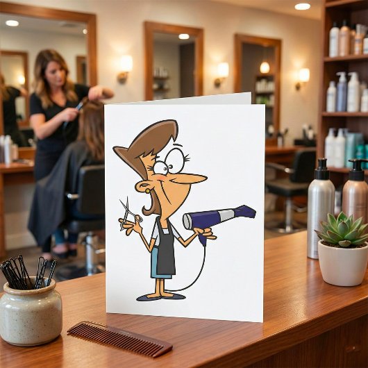 はさみ付き美容師 カード