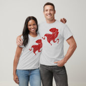 はさみ切りアーガイルの金魚Tシャツ Tシャツ (ユニセックス)