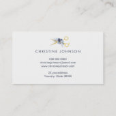 はさみ及び青いフローラ 名刺 (裏面)