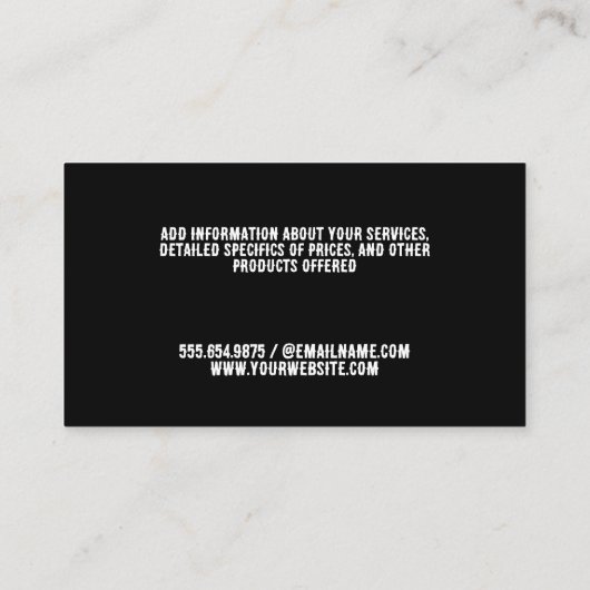 はさみ櫛 | ペットグルーミングサービス 名刺 (裏面)