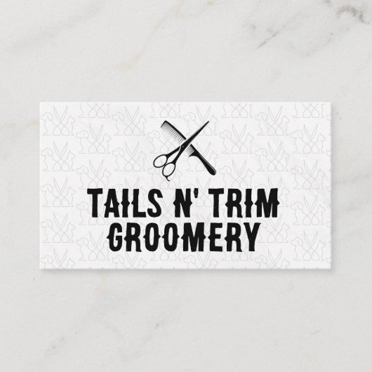 はさみ櫛 | ペットグルーミングサービス 名刺 (正面)