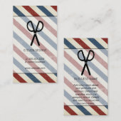 はさみ理容師ストライプヴィンテージ 名刺 (正面/裏面)