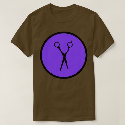 はさみ紫 Tシャツ (デザイン正面)