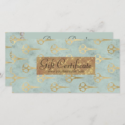 はさみ美容師ヴィンテージ贈与証書 (正面/裏面)