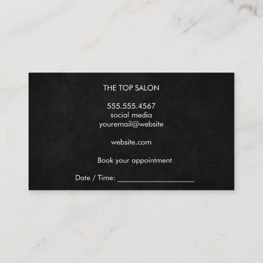 はさみ美容師 | ヘアサロン美しい 予約カード (裏面)