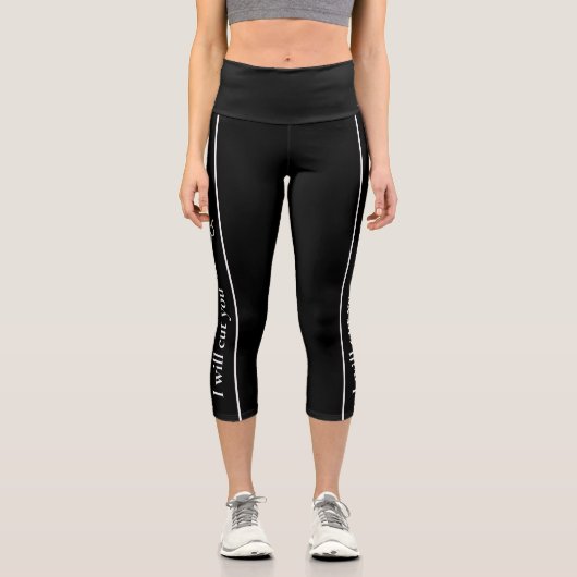 はさみ美容院のスタイリスト引用文を切ろう カプリレギンス (正面)