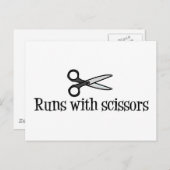 はさみ走で ポストカード (正面/裏面)