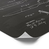 はさみ1899特許技術Chalkboard ポスター (角)